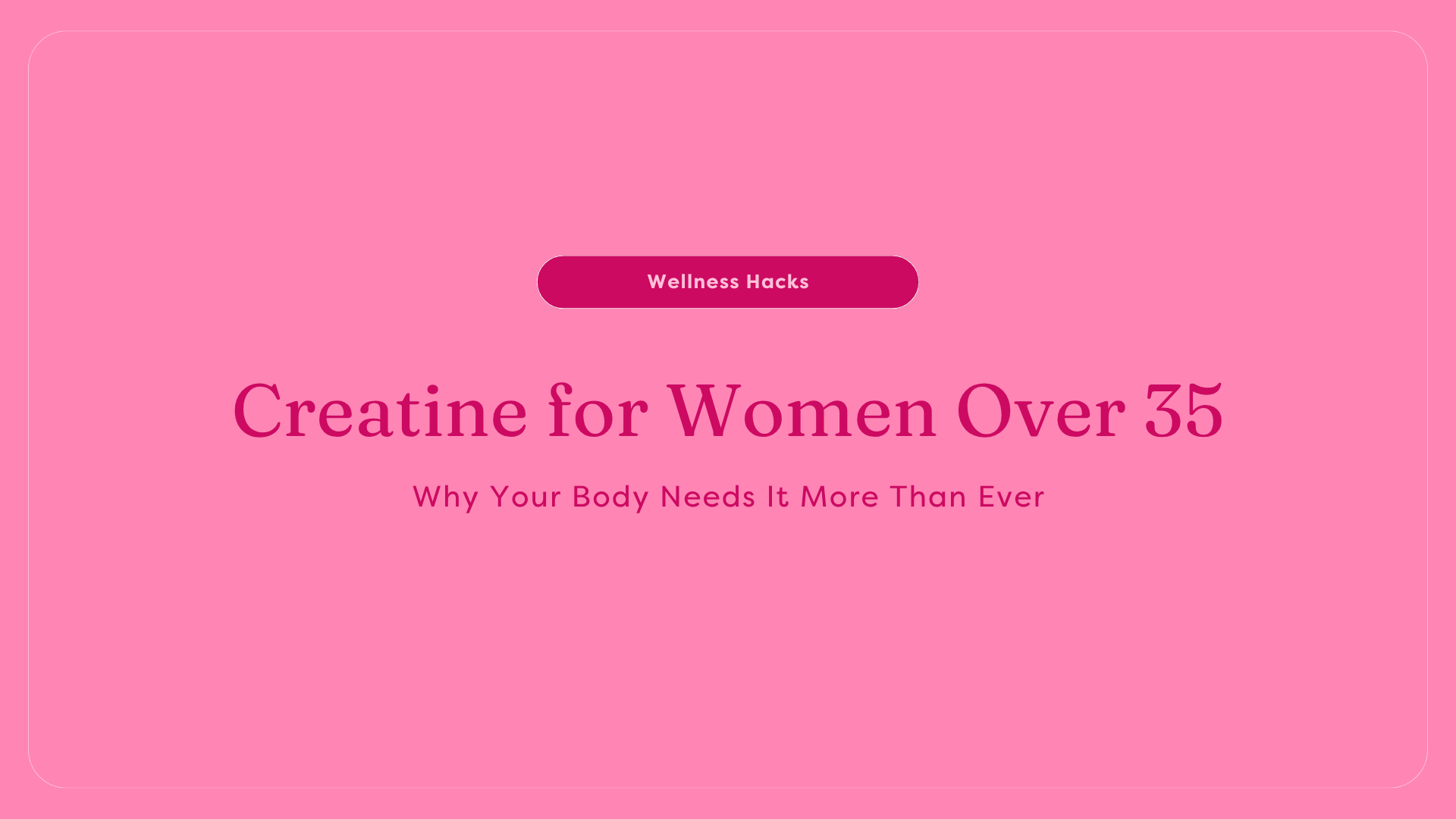Creatine for Women Over 35: Why Your Body Needs It More Than Ever | GutPersonal
