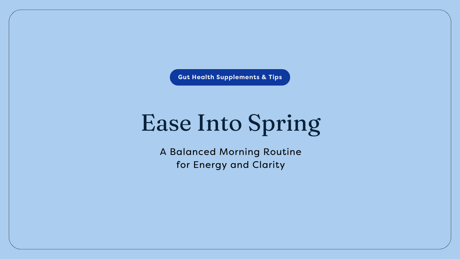 Balance Morning Routine