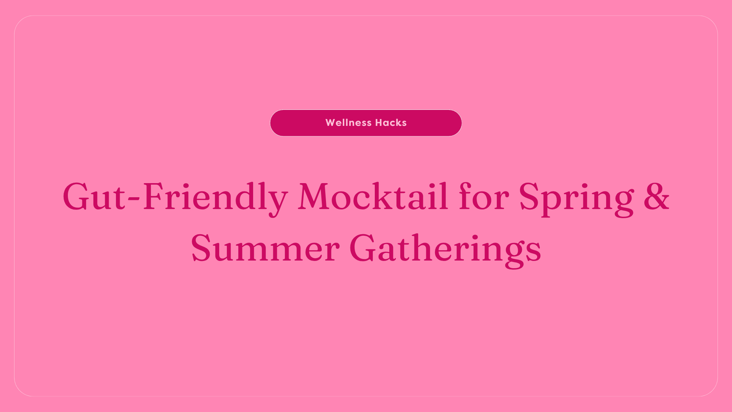 Gut-Friendly Mocktail (Low Sugar Summer Recipe)