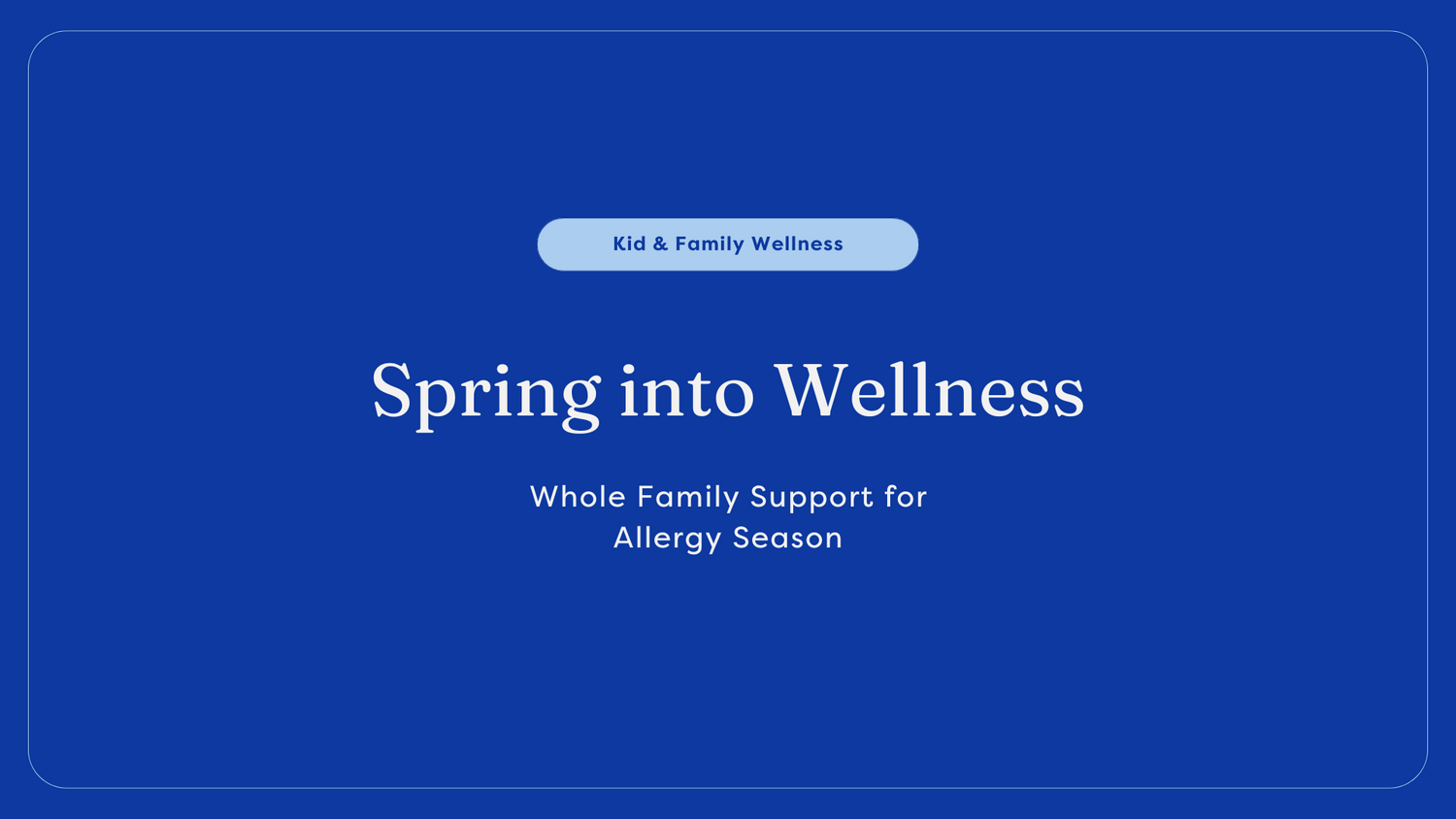 whole family allergy support