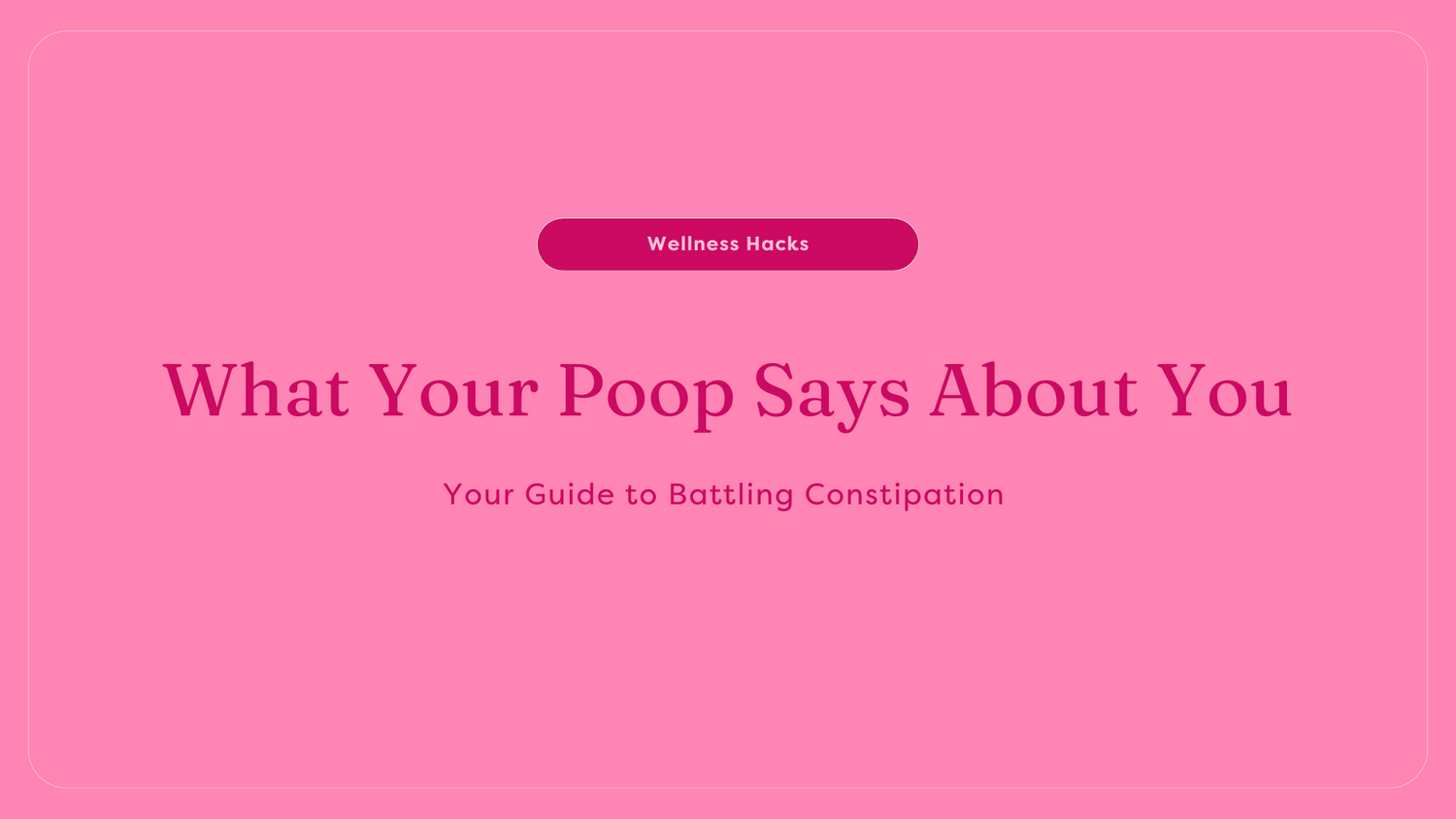 what your poop says about you