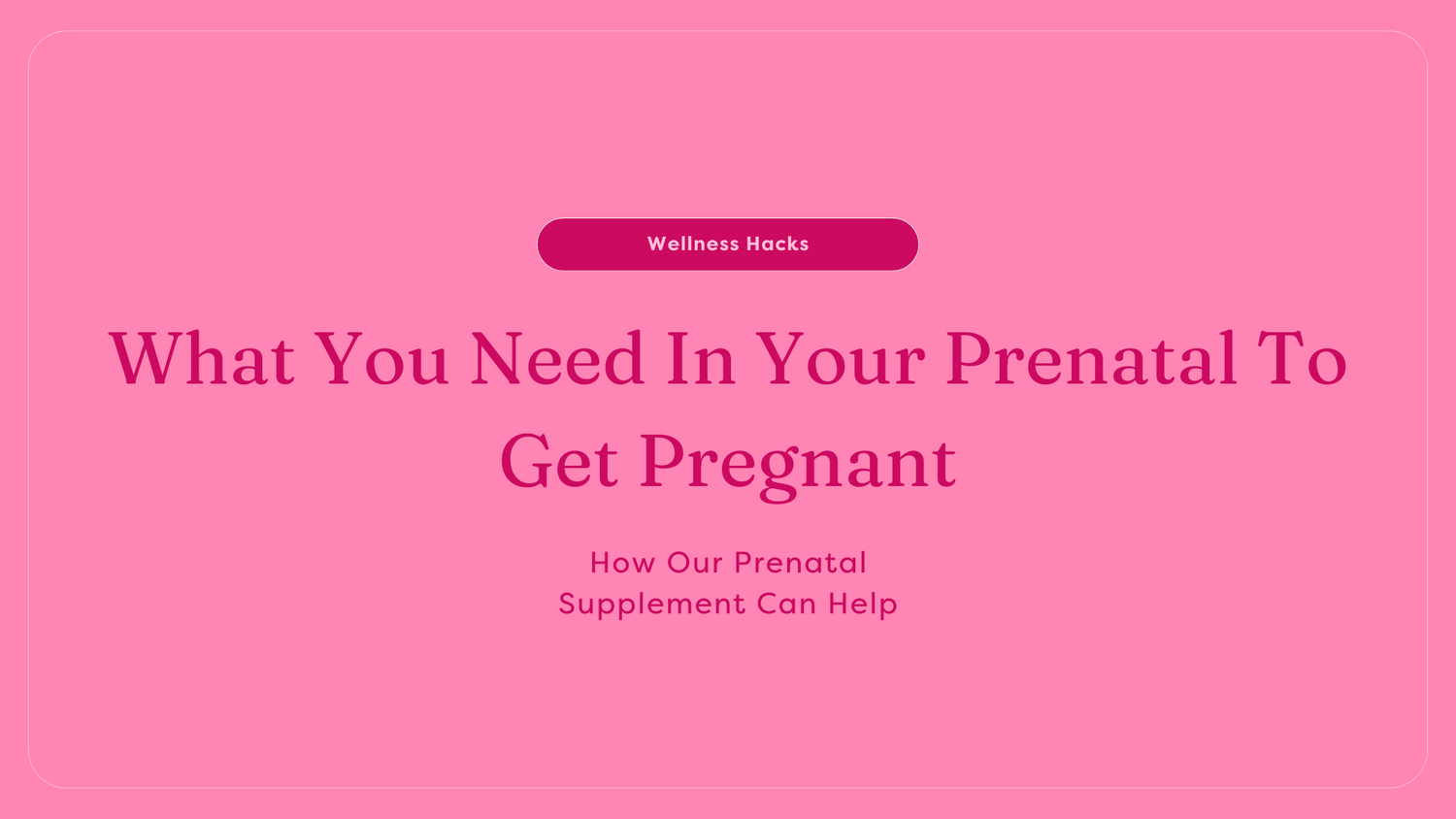 what makes for a good prenatal supplement