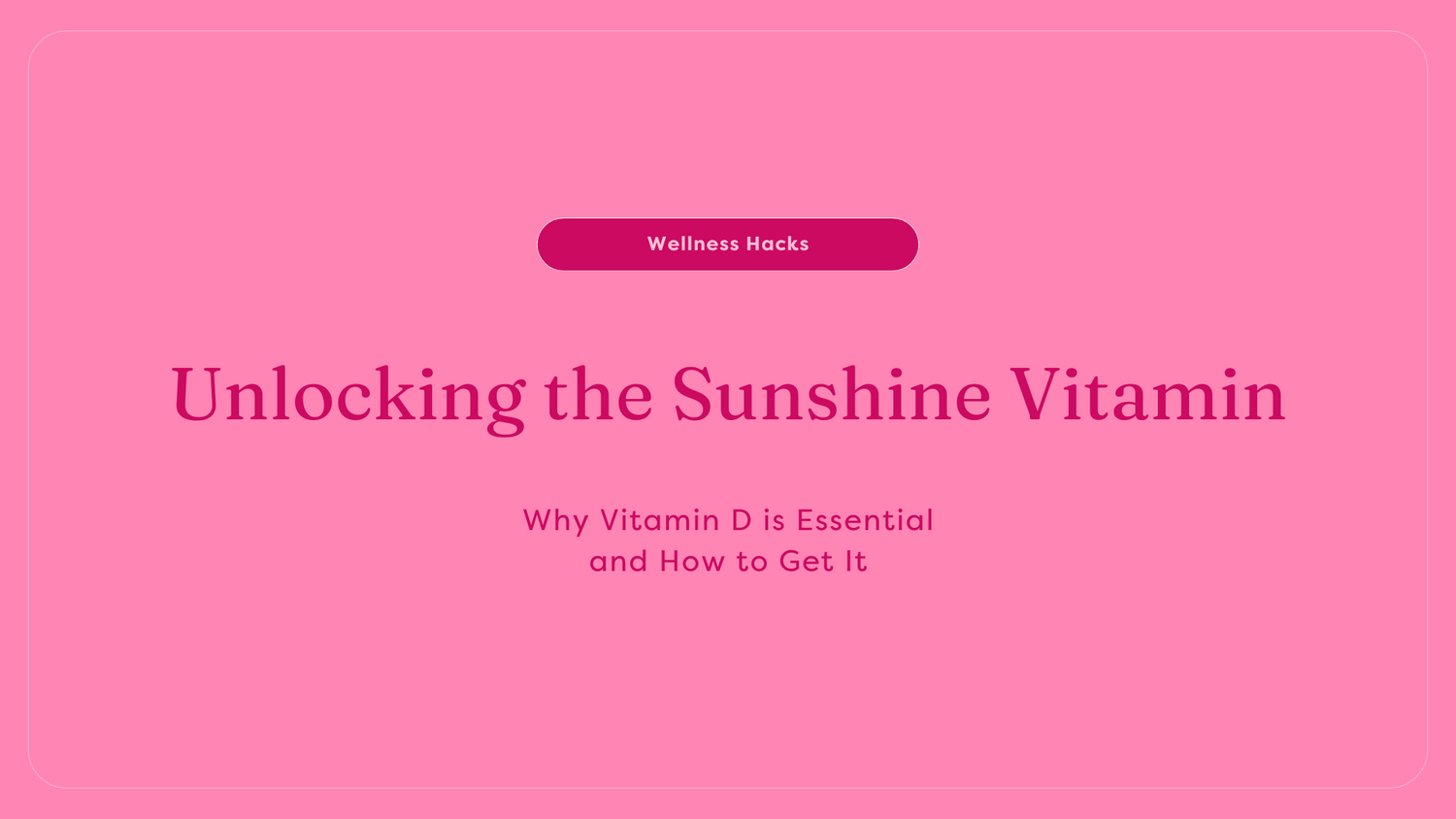 Vitamin D supplement and benefits