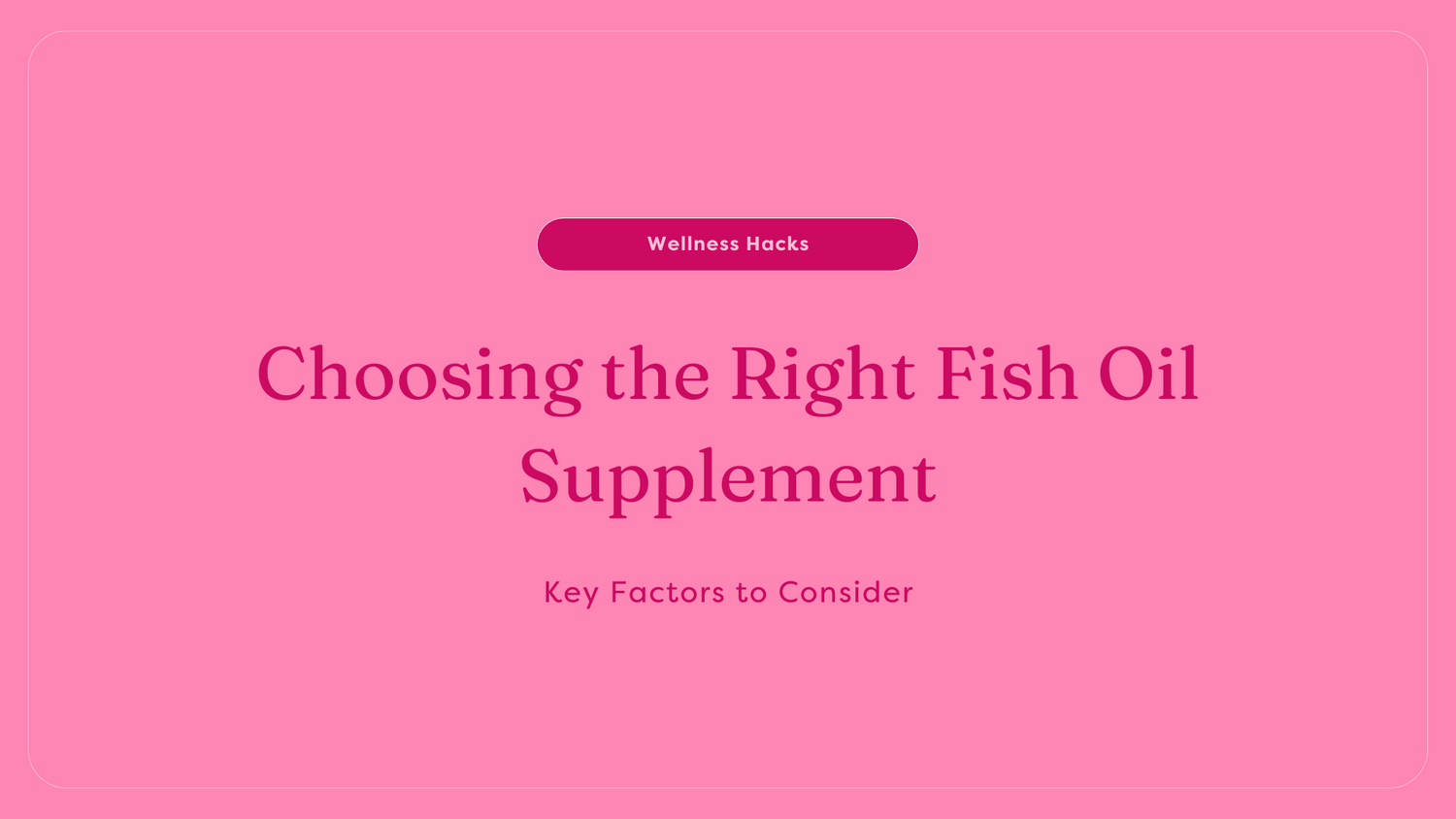 Fish Oil Supplement