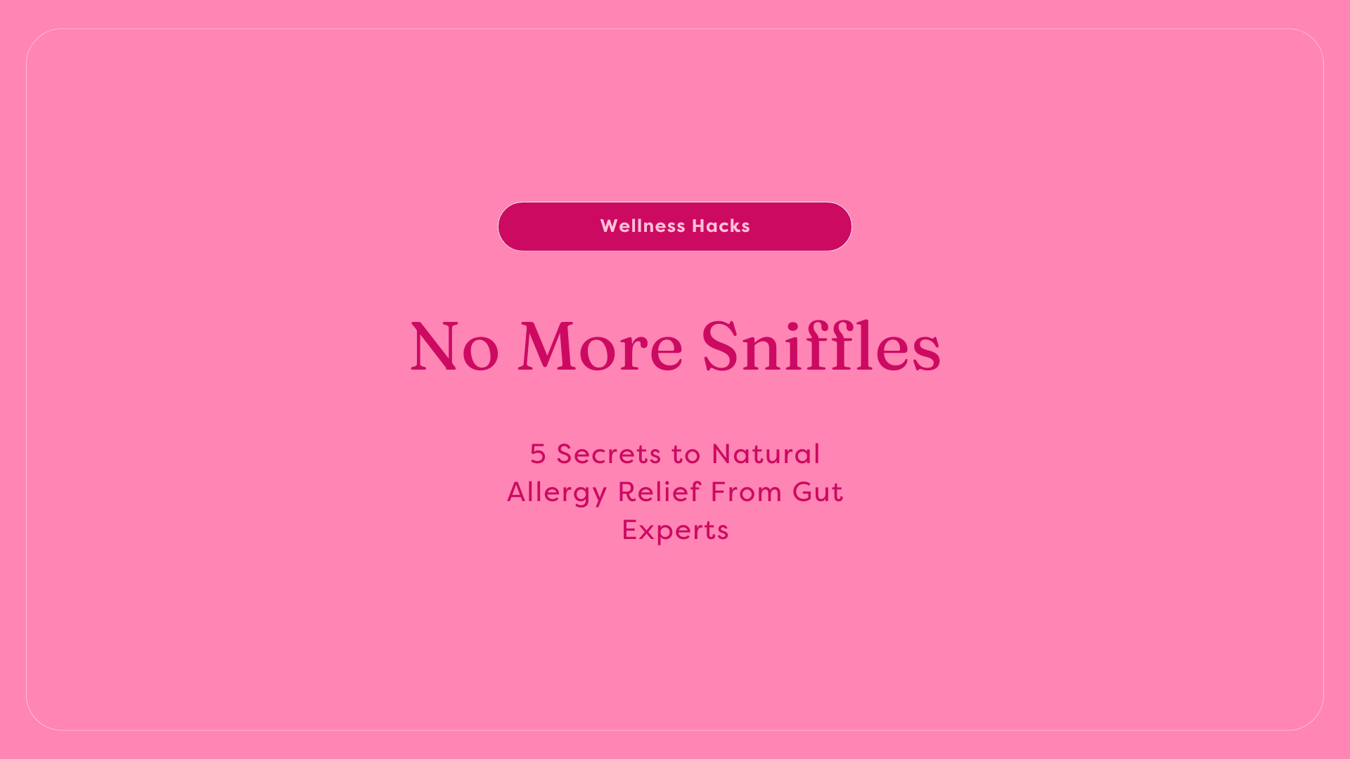 natural allergy relief from gut healing experts