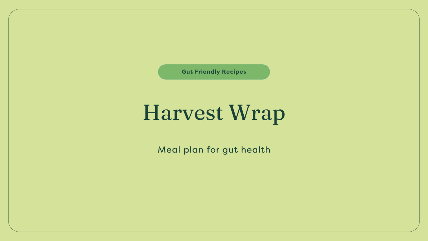 meal plan for gut health