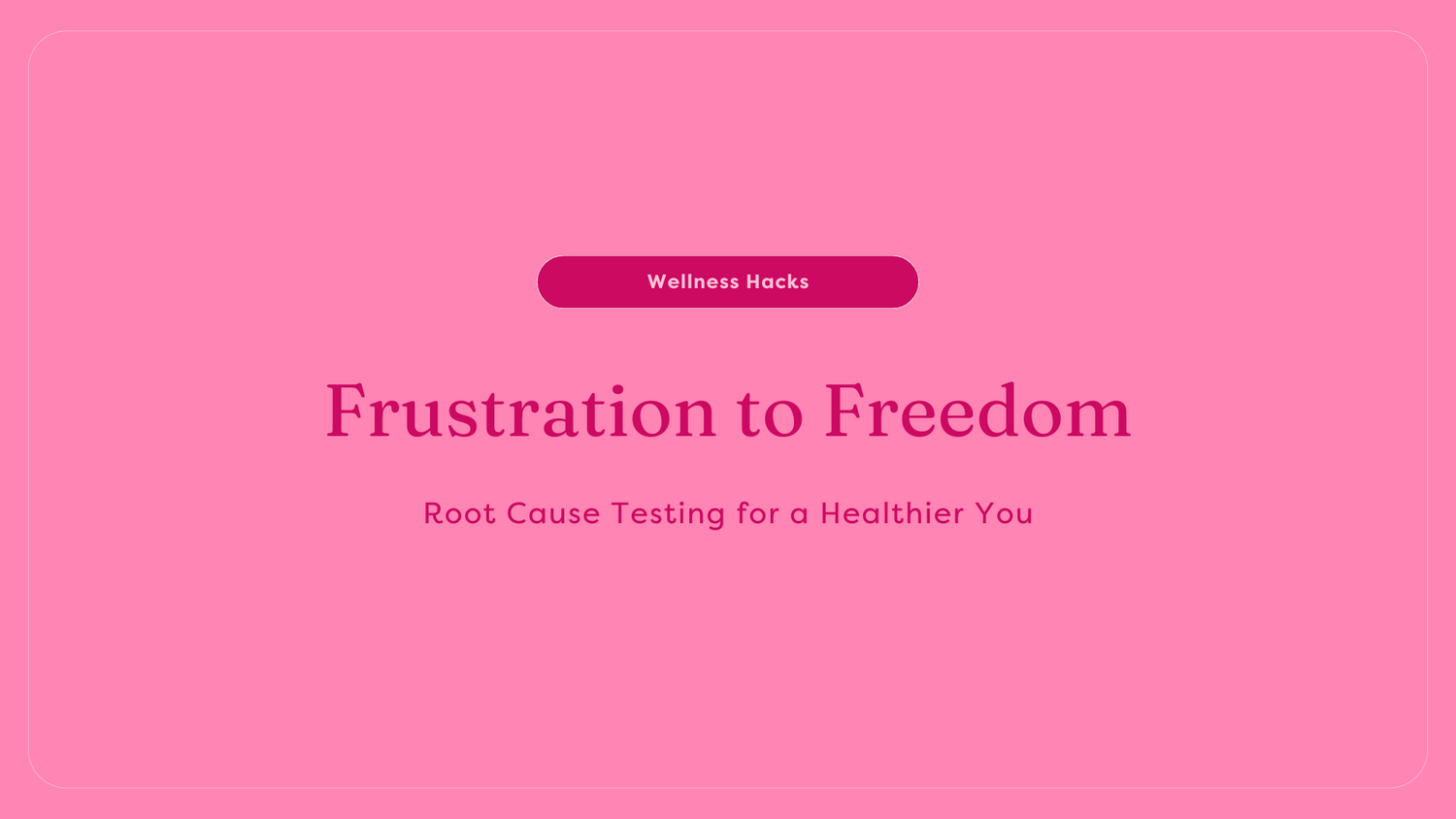 Root Cause Testing Freedom