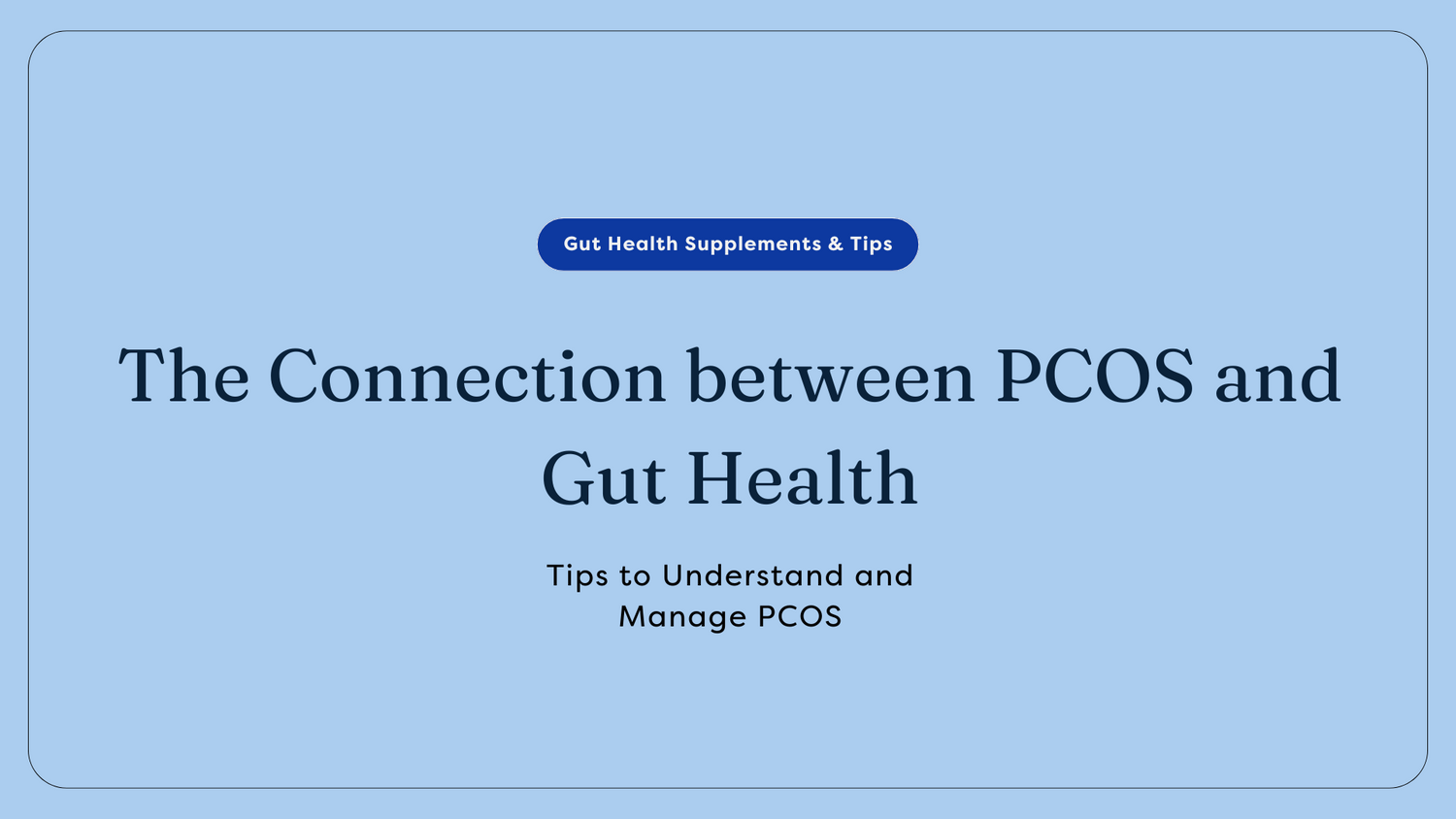 Gut health pcos connection