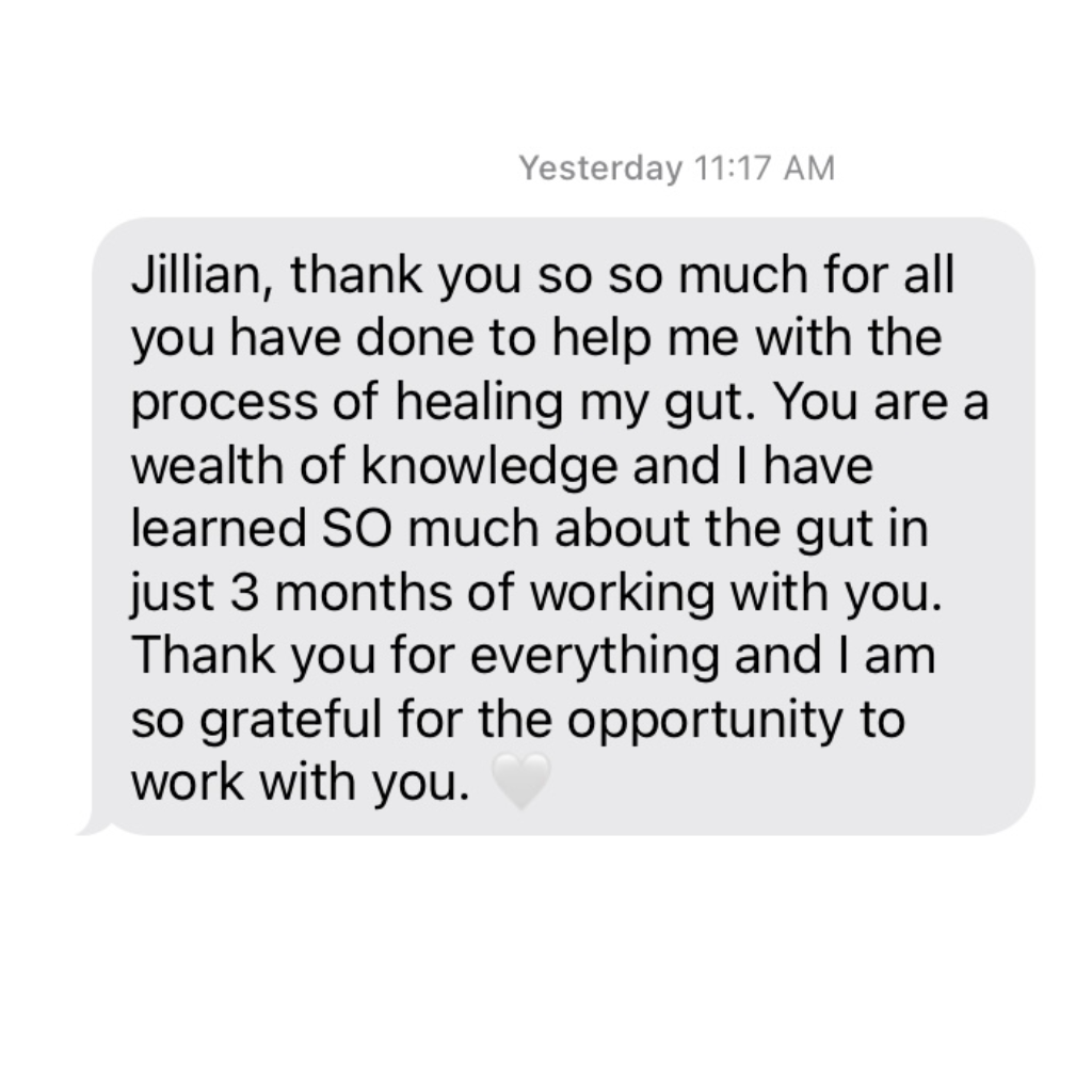 written testimonial the gut fix coaching