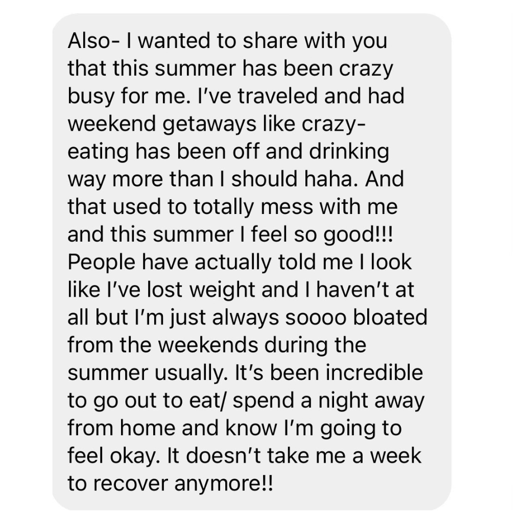 written testimonial the gut fix coaching