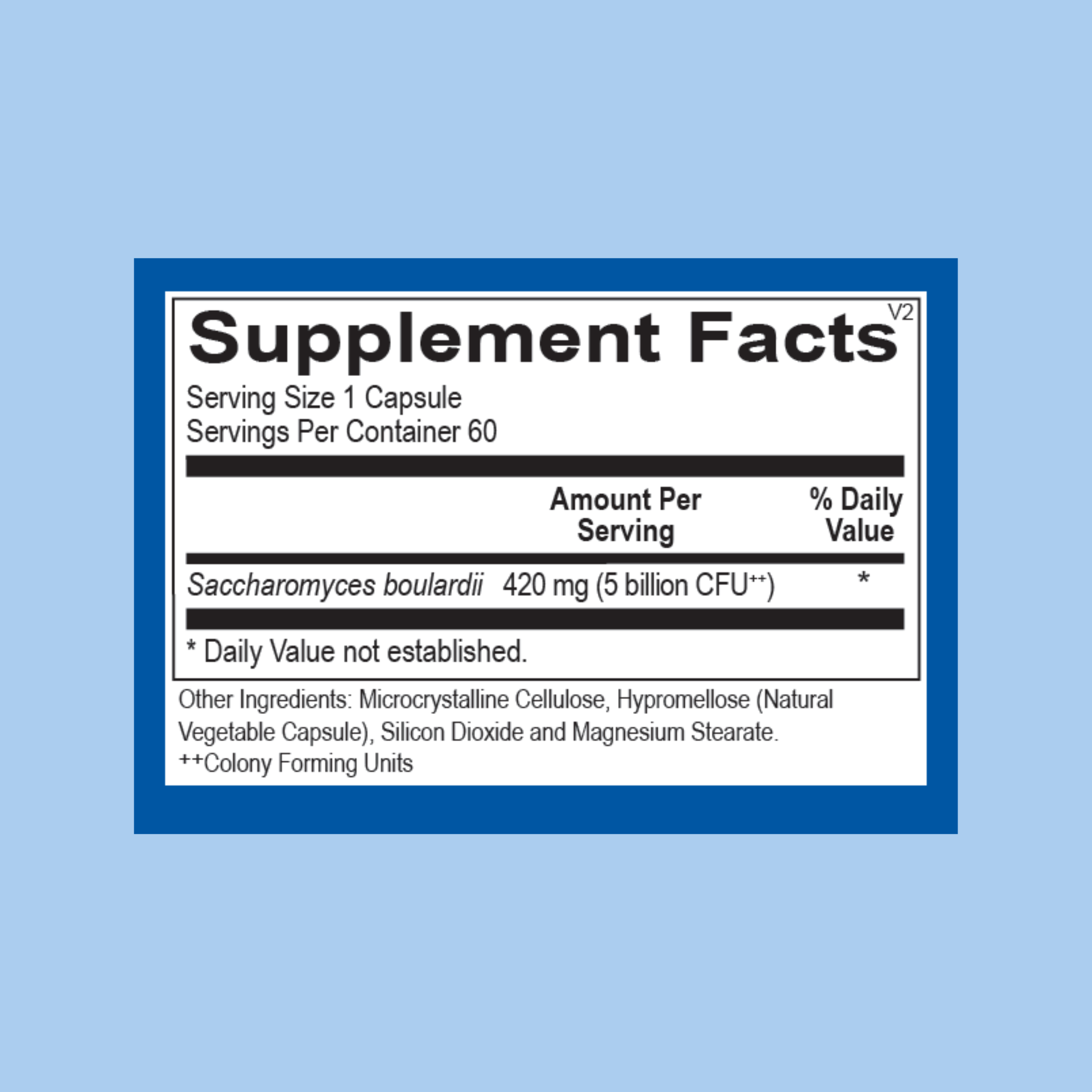 image of the list of supplement facts of the booster by gutpersonal