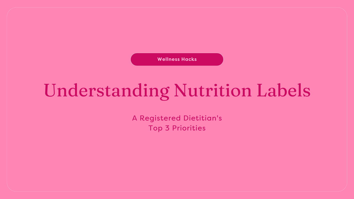 understanding nutrition label