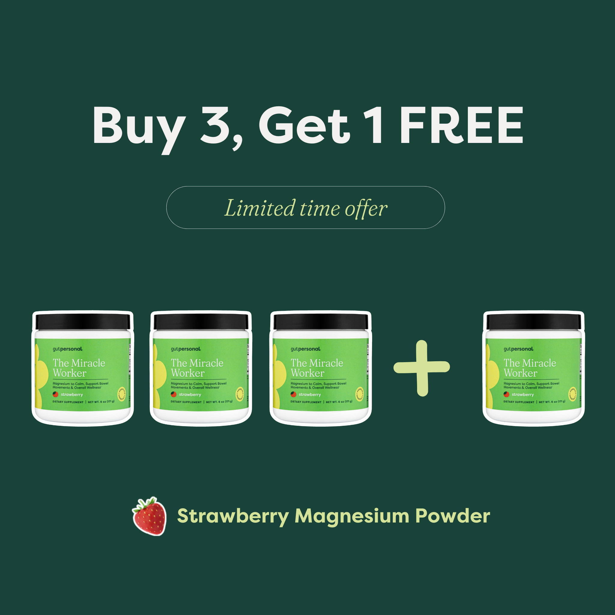 The Miracle Worker Strawberry Powder 4-Pack