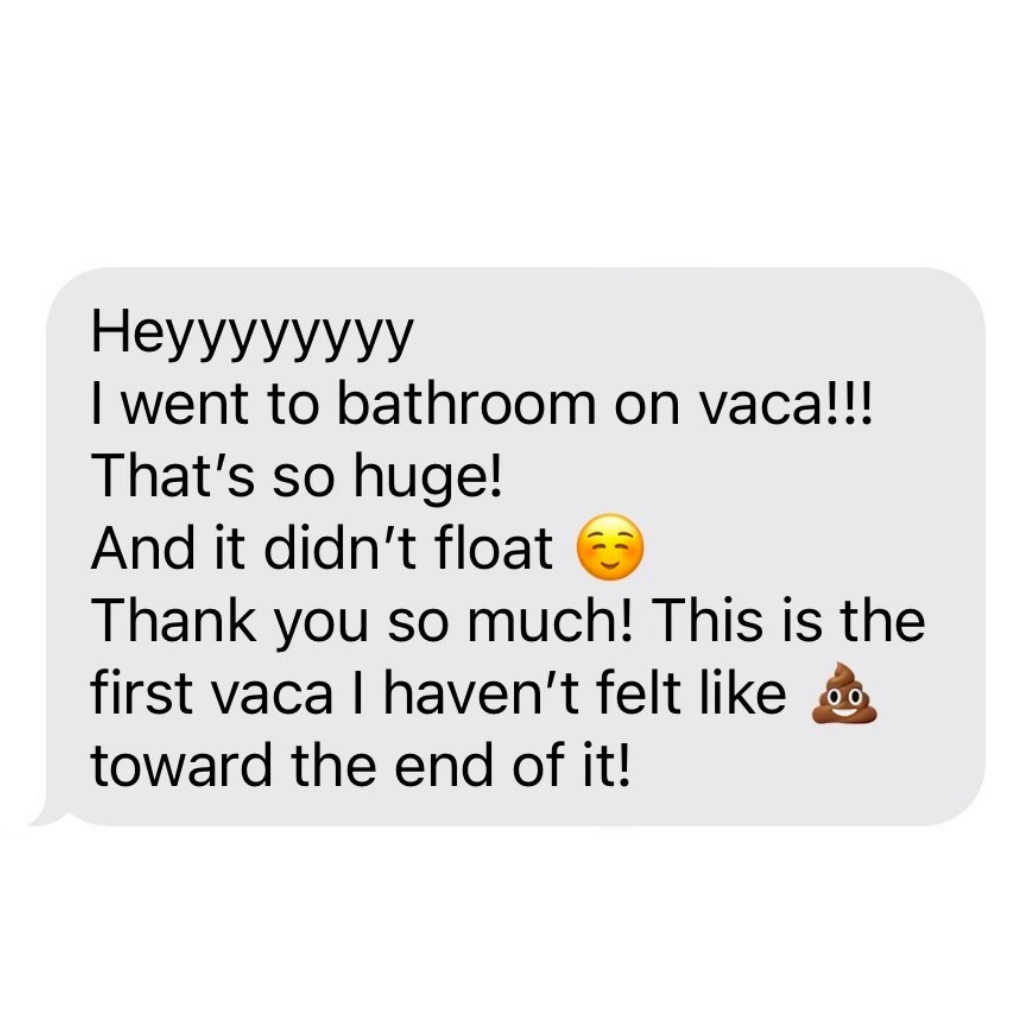 screenshot of written testimonials for the gut fix program