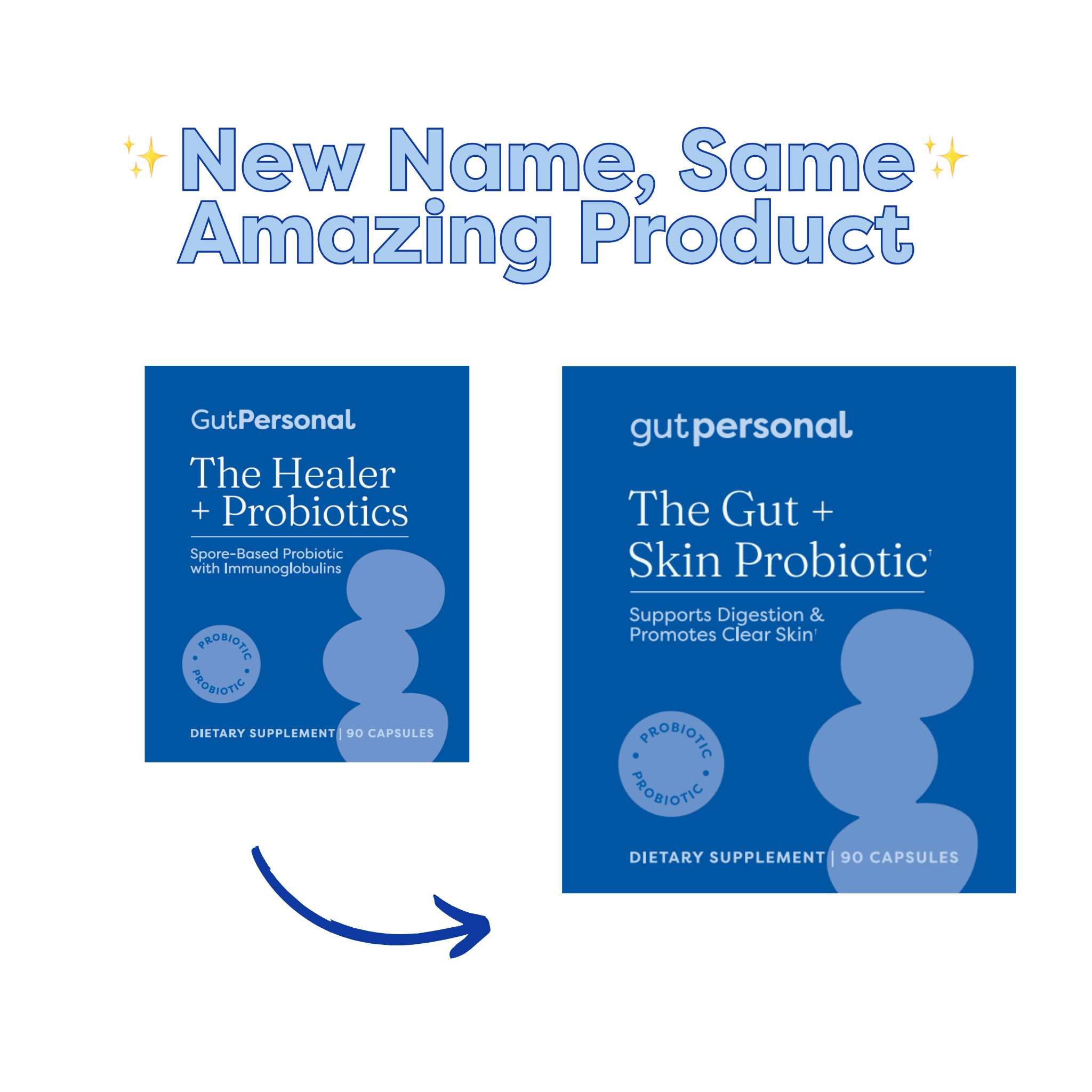 The Gut + Skin Probiotic (formally the Healer + Probiotics)